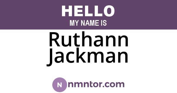Ruthann Jackman