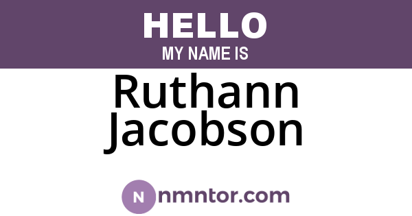 Ruthann Jacobson