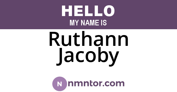 Ruthann Jacoby