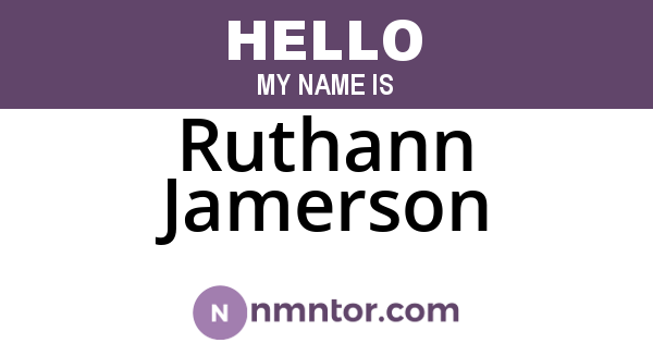 Ruthann Jamerson