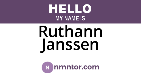 Ruthann Janssen