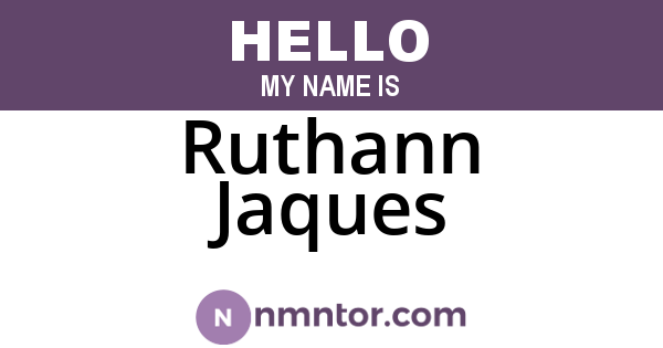 Ruthann Jaques