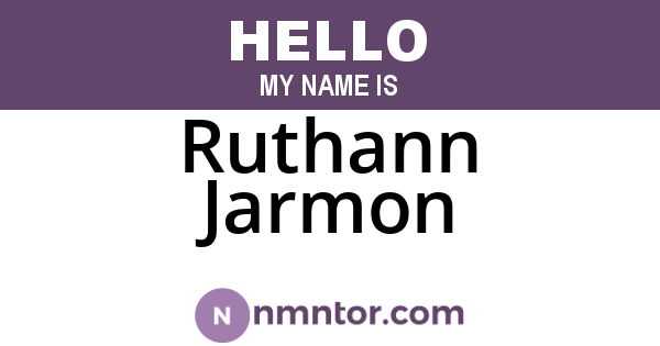 Ruthann Jarmon