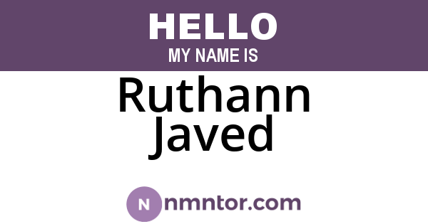Ruthann Javed