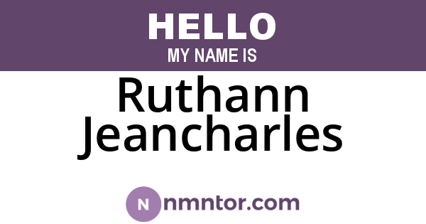 Ruthann Jeancharles