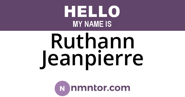 Ruthann Jeanpierre