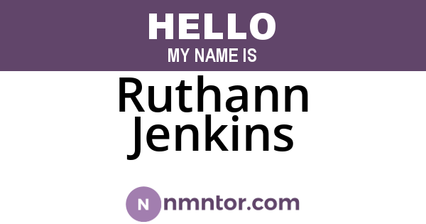 Ruthann Jenkins