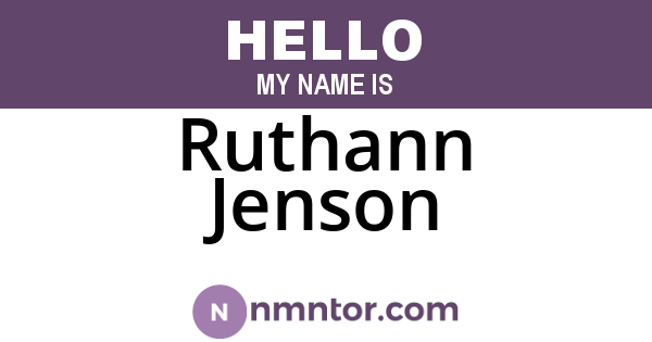 Ruthann Jenson