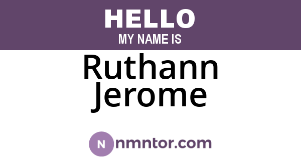 Ruthann Jerome