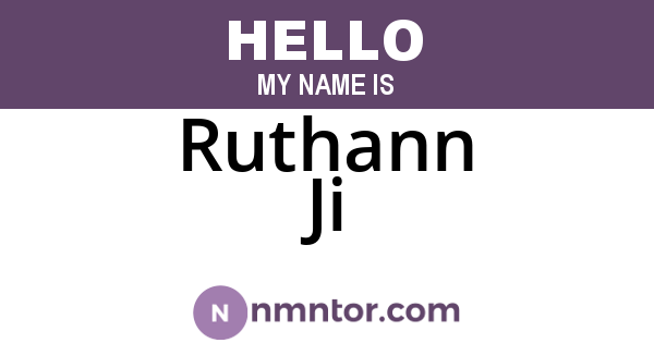 Ruthann Ji