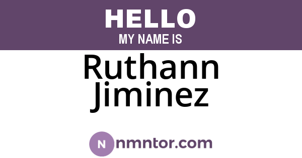 Ruthann Jiminez