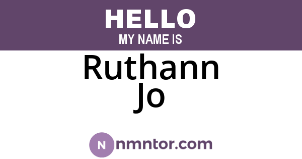 Ruthann Jo