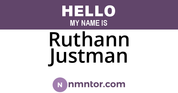 Ruthann Justman