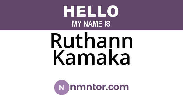 Ruthann Kamaka