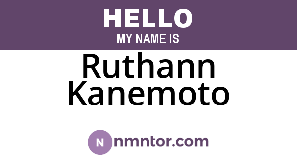 Ruthann Kanemoto