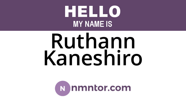 Ruthann Kaneshiro