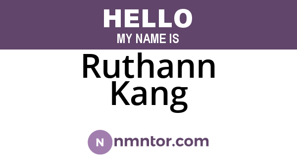 Ruthann Kang