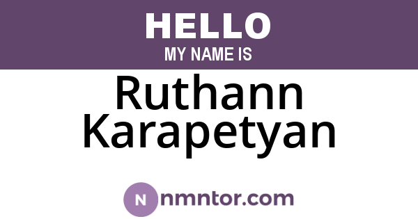 Ruthann Karapetyan