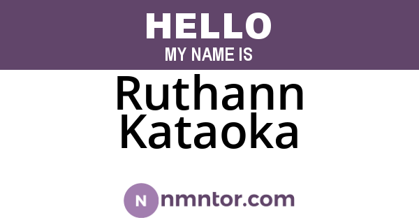 Ruthann Kataoka