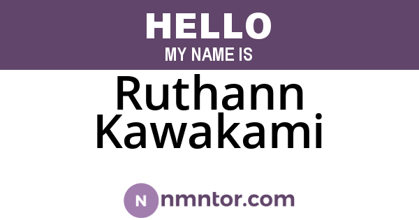 Ruthann Kawakami