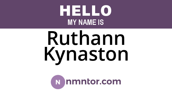 Ruthann Kynaston