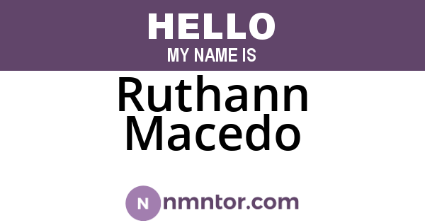 Ruthann Macedo