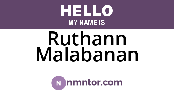 Ruthann Malabanan