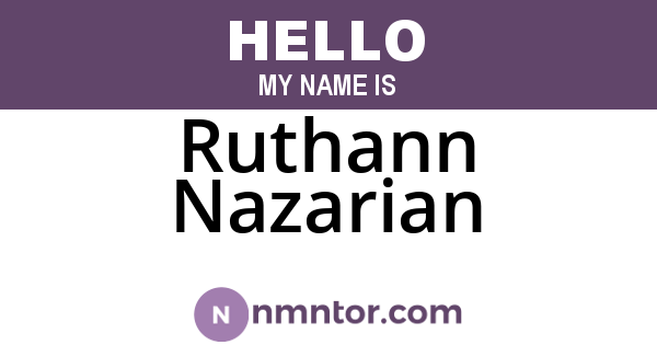 Ruthann Nazarian