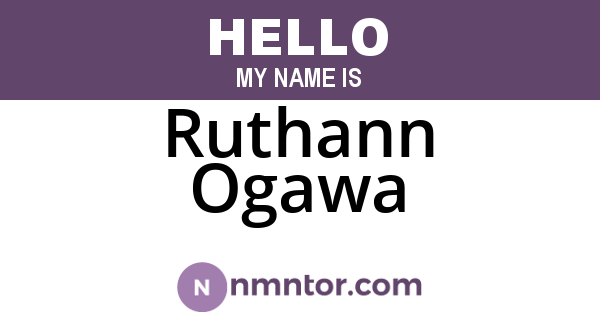Ruthann Ogawa