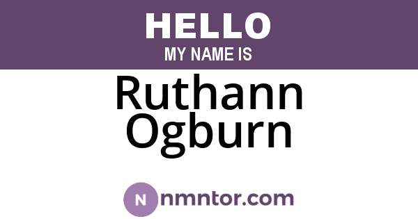 Ruthann Ogburn
