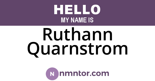 Ruthann Quarnstrom