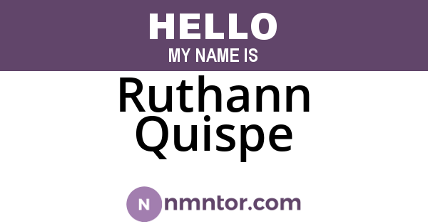 Ruthann Quispe