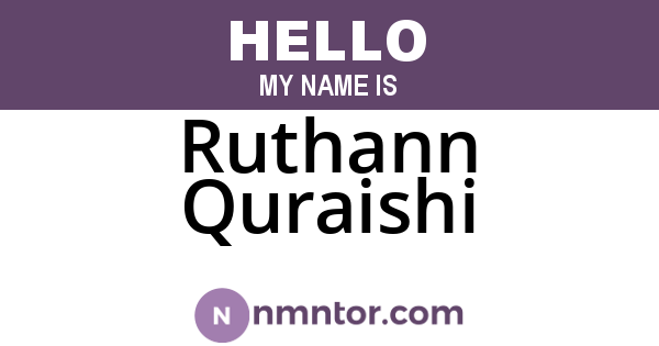 Ruthann Quraishi