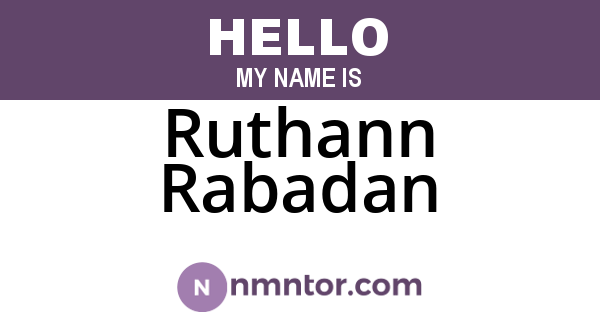 Ruthann Rabadan