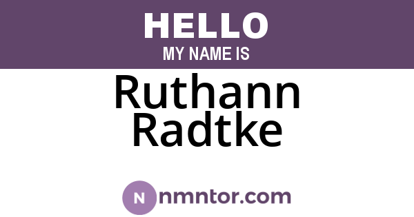 Ruthann Radtke