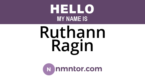 Ruthann Ragin