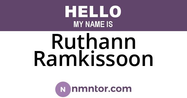 Ruthann Ramkissoon