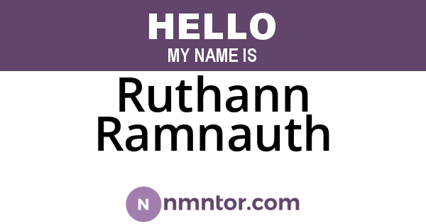 Ruthann Ramnauth