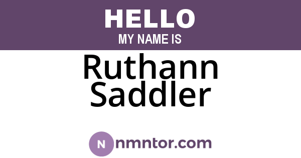 Ruthann Saddler