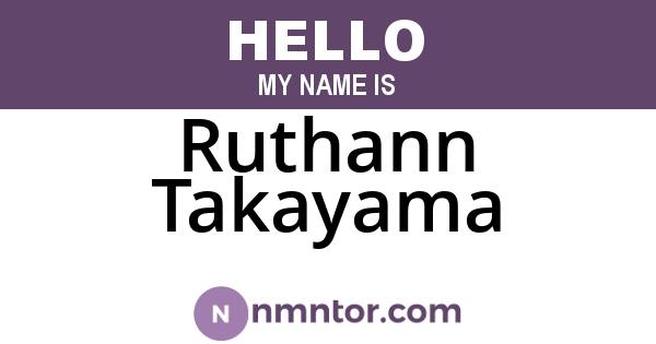 Ruthann Takayama