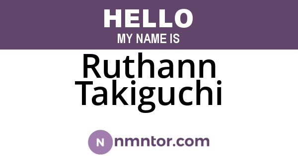 Ruthann Takiguchi