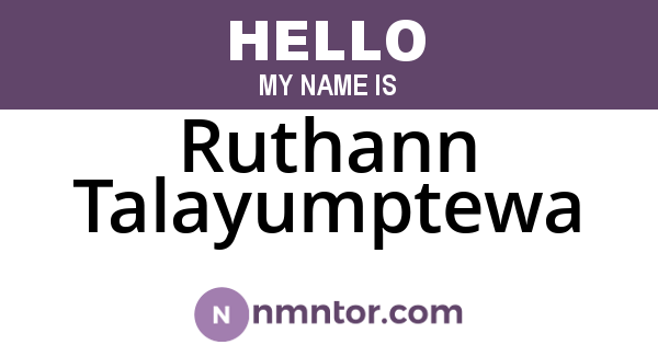 Ruthann Talayumptewa