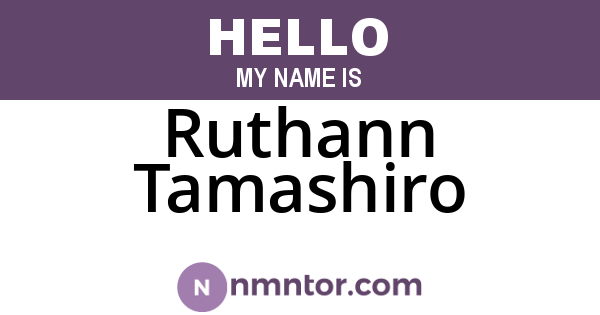 Ruthann Tamashiro