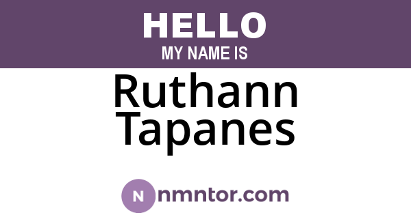 Ruthann Tapanes