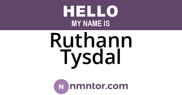 Ruthann Tysdal