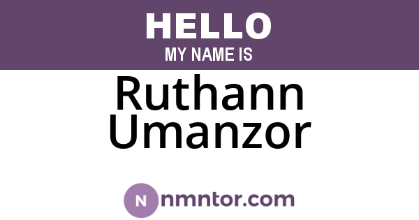 Ruthann Umanzor