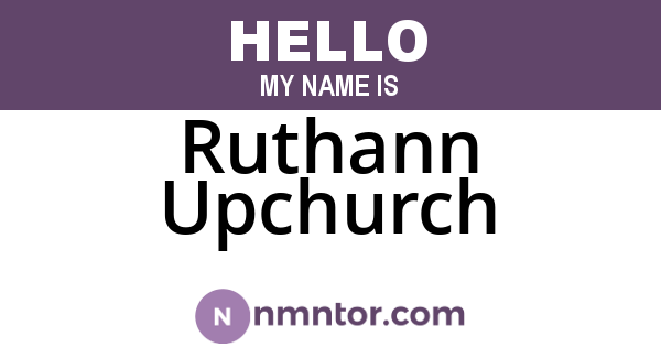 Ruthann Upchurch