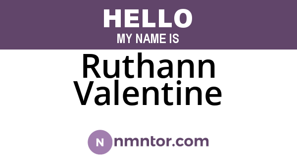 Ruthann Valentine