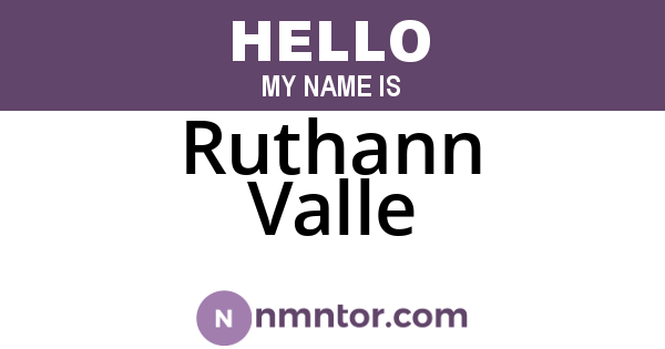 Ruthann Valle