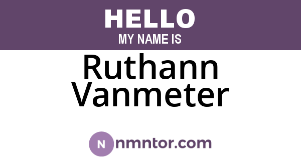 Ruthann Vanmeter